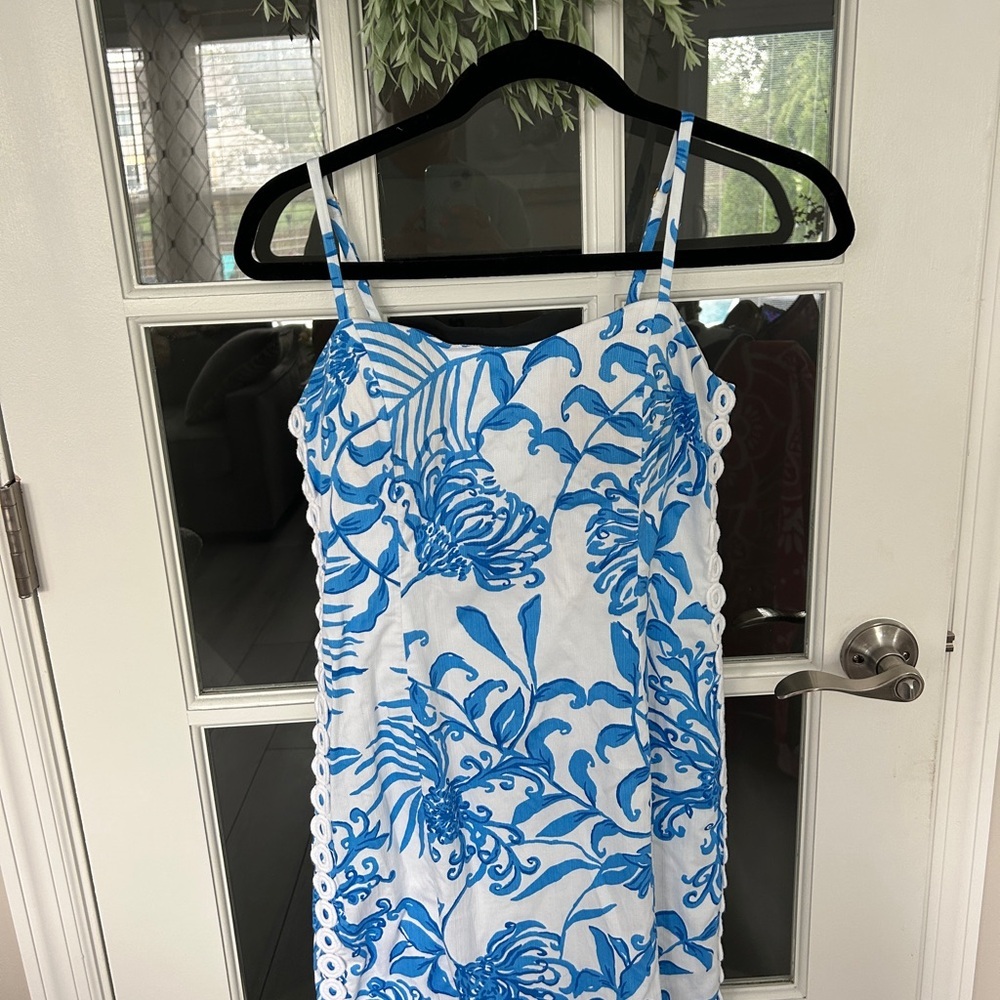 Lilly Pulitzer Shelli Stretch Dress in Resort White Glisten In The Sun Sz 6 - Picture 2 of 6